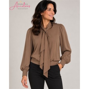 Lady Day Blouse Sjaaltje Harlow LM Truffle Lady Day Blouse Sjaaltje Harlow LM Truffle